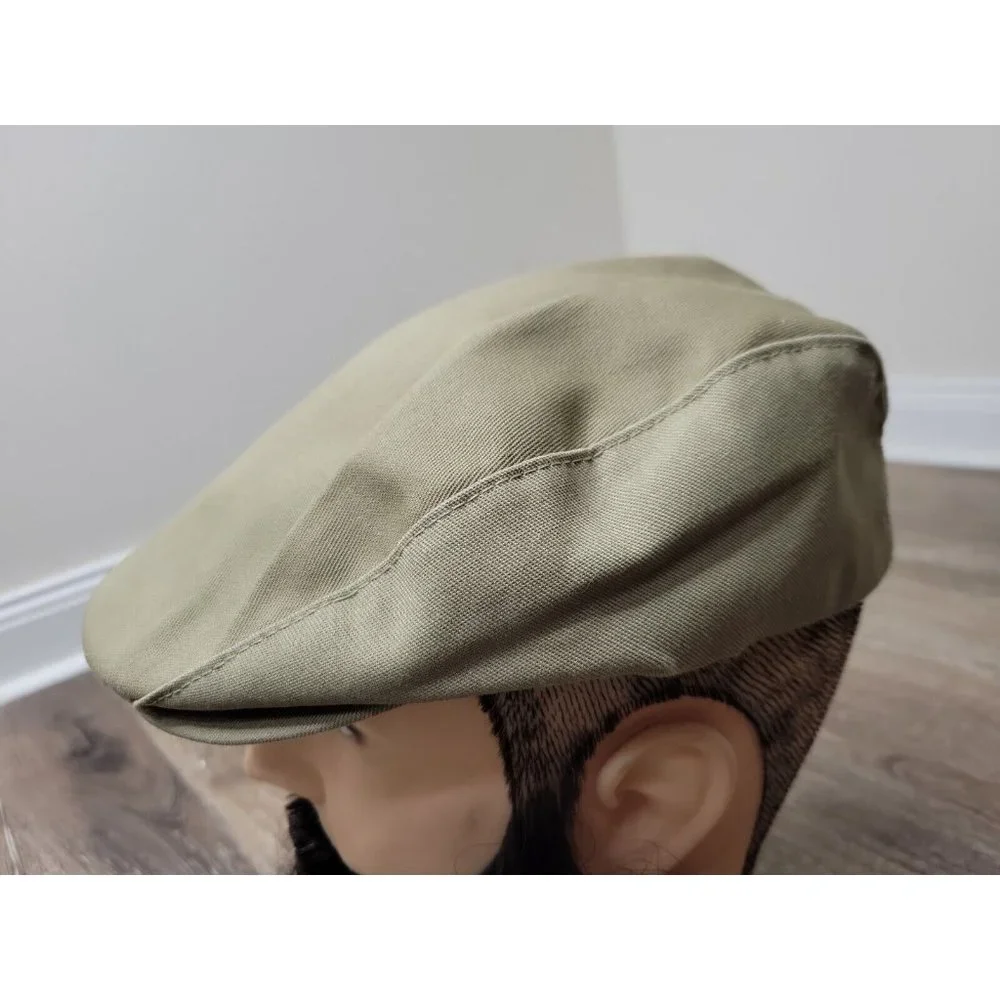 Country Gentleman Water Repellant Men's Medium Newsboy Cabbie Flat Cap Hat Khaki